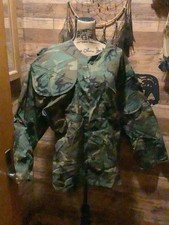 Vintage 1983 USMC Woodland Camo Shooting Jacket XL M.L.M. Mfg 24x28 Military picture