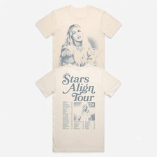 Freya Skye Stars Align Tour 2026 Shirt Concert Merch Cream Photo Tee Two Sided picture