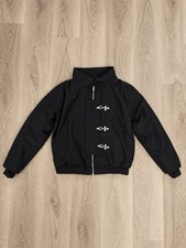 Vintage Wool Bomber Jacket Men’s Fireman Clasp Aviator Military Winter Coat picture