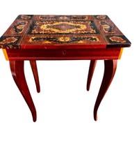 Vintage Italian Inlaid Music Box Table – Marquetry Side Table – Isola di Capri picture