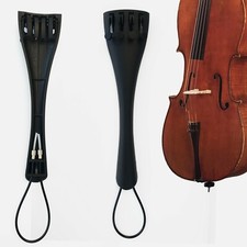 New 4/4 CELLO Full Size Alloy Tailpiece with Four Fine Tuners and Tail Gut Cord picture