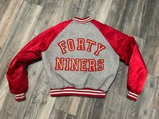 Vintage San Francisco 49ers Satin Sherpa Chalk Line Jacket USA Men’s Xl 80’s picture