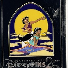 Disney Artist Collection A Whole New World Aladdin Jasmine Magnet Window Pin LE picture
