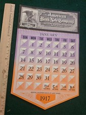 1931 Advertising Calendar Lithographic American Bank Note Company Antique RARE picture