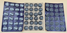 Antique Austrian Metal Buttons 3 Dealer Cards 72 Buttons Edelweiss Trachten Lot picture