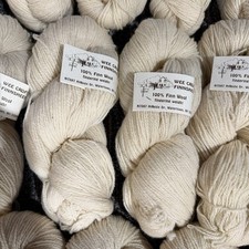 Wee Croft Finnsheep 100% Finn Wool Yarn Fingering 400 Yds 4 Oz Natural White picture