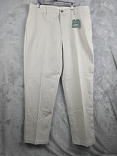 L.L. Bean Mens Pants 38x32 Wrinkle-Free Classic Fit Light Khaki Chinos picture