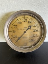 Vtg The James Leffel Co Ashcroft 0-250 PSI Steam Pressure Gauge Steampunk 9” picture
