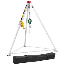 VEVOR Confined Space Tripod Kit 1200 lbs Winch 65 ft Cable Sewer Rescue Pole picture