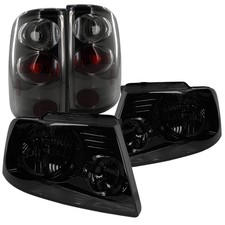 for Ford F150 Styleside Smoked Crystal Headlights, Smoked Altezza Tail Lamps picture