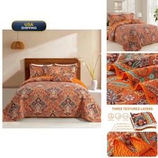 TWINRUN Cotton California King Quilt Set, 3 Pieces picture