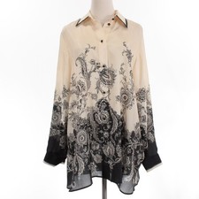 Zimmermann NWD Rhiannon Button Up Blouse Size 2 (US 8) Beige/Black picture