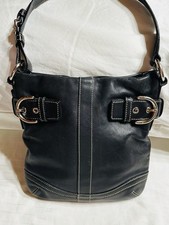 Coach SoHo VNT Y2K Shoulder Bag Black Leather, COA Included picture