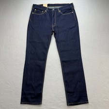 NEW Levi's 514 Straight Leg Jeans Mens 36x32 Blue Dark Wash Stretch Denim picture