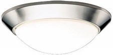 Kichler Etched Glass Dome Nickel 16 1/2