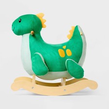Gigglescape Dinosaur Rocker Green Plush w/ Wooden Rocking Base 18mo+ picture
