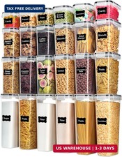 Airtight Food Storage Containers with Lids, 24 pcs Plastic Kitchen and picture