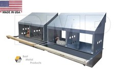 Heavy-Duty 2-Hole Chicken Nesting Box Set (2-Pack)  Galvanized Steel, 0300107-2 picture