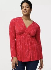 NWT Torrid Twist Front Slinky Babydoll Tunic Top Size 00 M/L picture