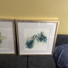 Uttermost Set of two - Wall Art - A Touch Of Blue And purple 32x31 1/2 inch picture