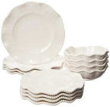 Certified International Perlette Off-White Beaded 12-Piece Dinnerware Set 4/4/4 picture