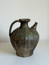 Rare French Walnut Oil Jar picture