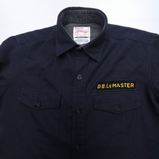 VTG 50s Creighton US Naval Academy Midshipmen's Shirt Anchor Button Mens Small picture