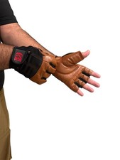 Fingerless 100% Genuine Leather Driving Chauffer Gloves Cycling, Exercise Glove picture