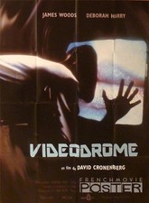 VIDEODROME - CRONENBERG / WOODS - RARE REISSUE LARGE FRENCH MOVIE POSTER picture