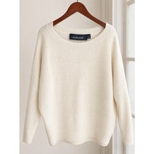 Studio Park 100% Cashmere Cream Textured Crewneck Sweater Size Large Luxury Knit picture