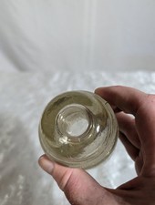 Antique Glass & Salt-Glazed Stoneware Bottle Pair Albany Slip 19th-20th Century picture