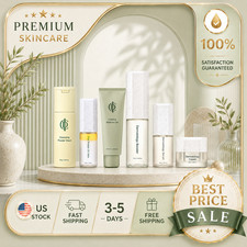 NEW ICD 6PC Premium Skincare Set Booster Serum Cream Gel Mist Cleanser picture