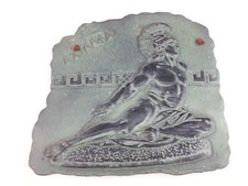 Vtg Souvenir Slate Rock Achilles Wall Hang Achilleus Made In Greece 8.75