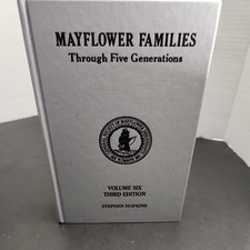 Mayflower Families Through Five Generations Vol. 6, 3rd ed. Stephen Hopkins 1995 picture