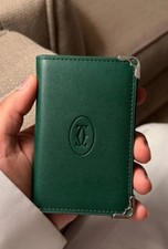 Cartier Must de Cartier Green Calfskin Leather 4CC Card Holder Wallet Full Box picture