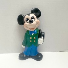 Vtg Walt Disney Productions Mickey Mouse Hand Painted Dapper Pinstripe Suit Hat picture