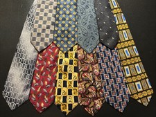 Vintage EUC Lot 10 Ties Made In Italy Designer Tie Lot Zegna Brioni Armani picture
