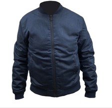HoodLamb Men's Midnight Blue Classic Bomber #W18MCB2 NWT picture