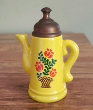 Avon Koffee Klatch Lilac Foaming Bath Oil 5 fl oz Yellow Teapot Bottle picture