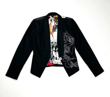 St. Martins Abstract Graphic Print Blazer Jacket Art Lined picture