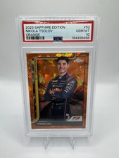 Topps 2025 Sapphire Edition Nikola Tsolov Orange #52 PSA 10 Serial #06/25 picture