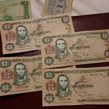 Jamaica 2 Dollars 1989P-69e UNC x 4 picture