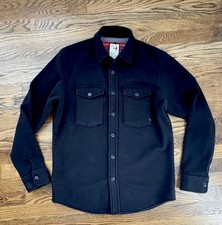 Relwen Men’s Pique Fleece Workshirt Shirt Jacket Black Size Medium picture