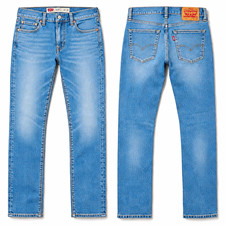 Levi's Men's 511 Slim Fit Light Wash Blue Denim Jeans Low Rise 5-Pocket picture