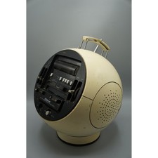 Weltron 2004 Space Ball Radio Cassette Player Recorder White Vintage For Parts picture