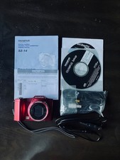 Olympus SZ-14 14MP 24X Wide Optical Zoom Red Digital Camera *TESTED WORKING* picture