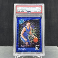 Panini 2018-19 Donruss Optic Luka Dončić Rated Rookie #177 Blue Velocity PSA 9 picture