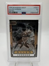 1996 Bowman's Best Retro Allen Iverson ROOKIE RC #TB13 PSA 5 picture