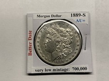 1889-S Morgan Silver Dollar from San Francisco Almost Uncirculated AU+ 090826 01 picture
