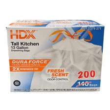 13 Gallon Fresh Scent Tall Kitchen Trash Bags with Drawstring, 200-Count picture